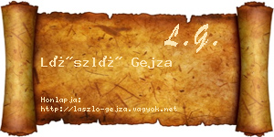 László Gejza névjegykártya