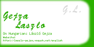 gejza laszlo business card