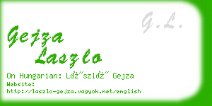 gejza laszlo business card